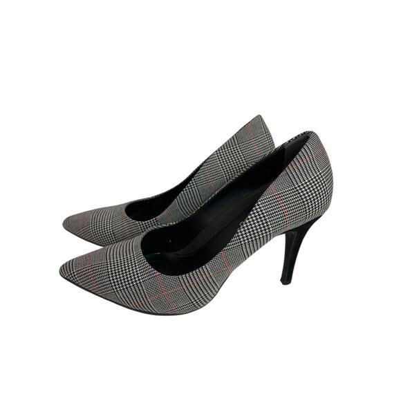 Size 6 Aerosoles Womens Plaid Black Heels Deal Breaker 3 Inch - Picture 2 of 12